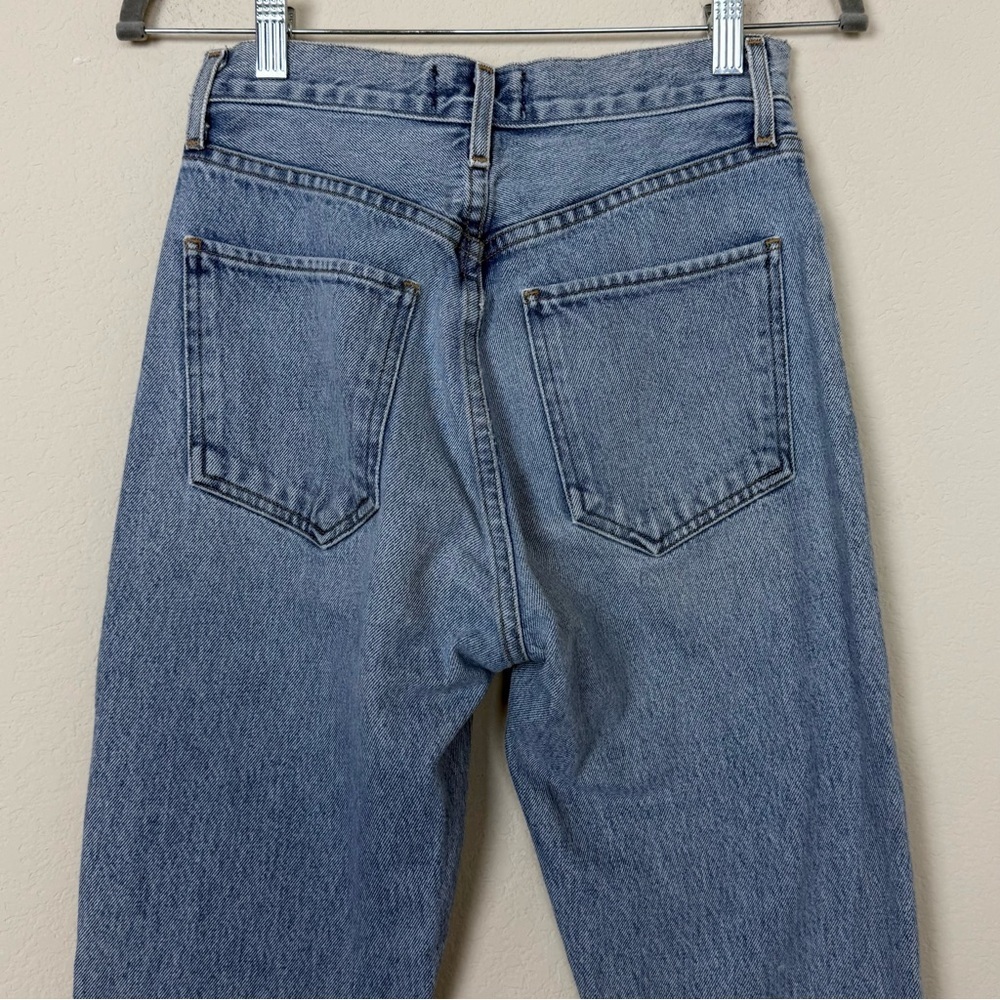 AGOLDE Riley High Rise Straight Crop Distressed Jeans - Picture 6 of 10